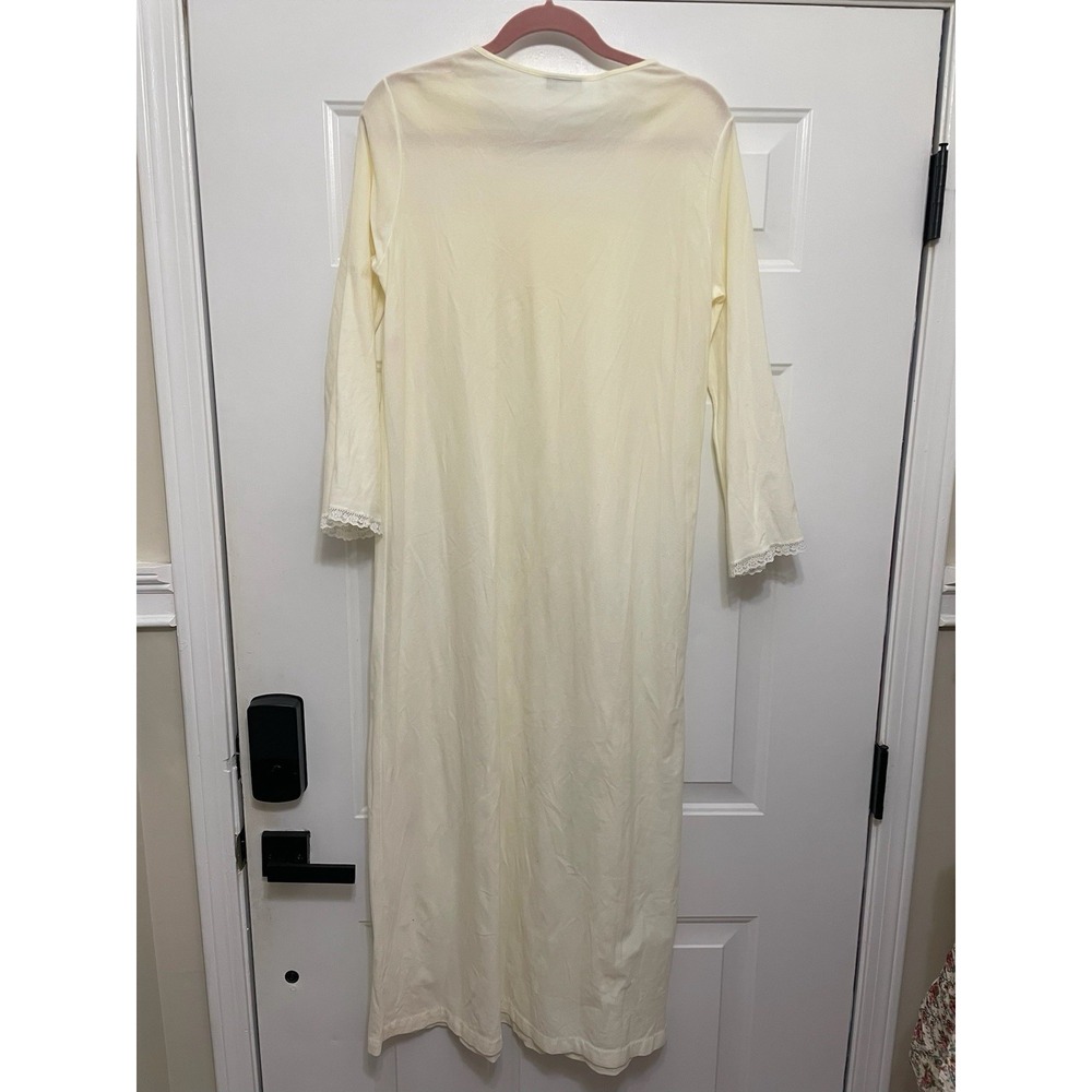 VTG Night Flowers New York Cream Nightgown Size M Prairie Regency Romance - Picture 2 of 5